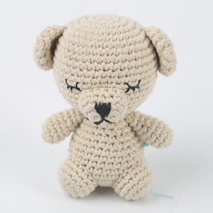 Handmade Crochet Urso Dolls Set Infantil-Friendly Malha Ursos De Pelúcia Material Algodão Seguro Artesanal Bebê Stuffed Toys 2 Tamanhos - Product Image 5