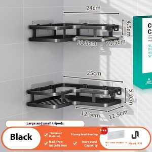 ชั้นวางของในห้องน้ำแบบติดผนังเข้ามุมโลหะสามเหลี่ยมออกแบบมาให้ปราศจากหมัดสำหรับใช้ในห้องน้ำแบบข้ามพรมแดน - Product Image 4