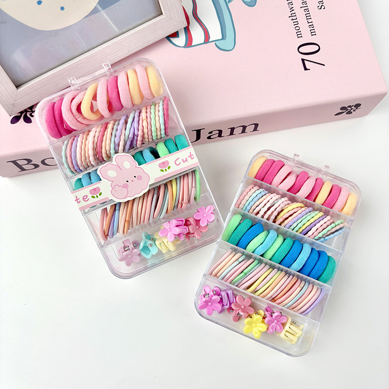 Random colors (hair ties, hair clips, hair cords)