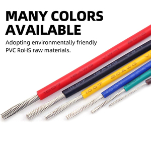 Cable eléctrico de PVC EHGS UL1007 30/28/26/24/22/20/18/16/14/12/10 AWG Cable de núcleo sólido para arnés de Control de circuito DIY - Product Image 3