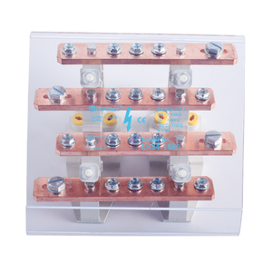 CE ROHS Certified 4 Pole <strong>Busbar</strong> Screw Terminal Block Connector <strong>400A</strong> Power Distribution Block - Product Image 1