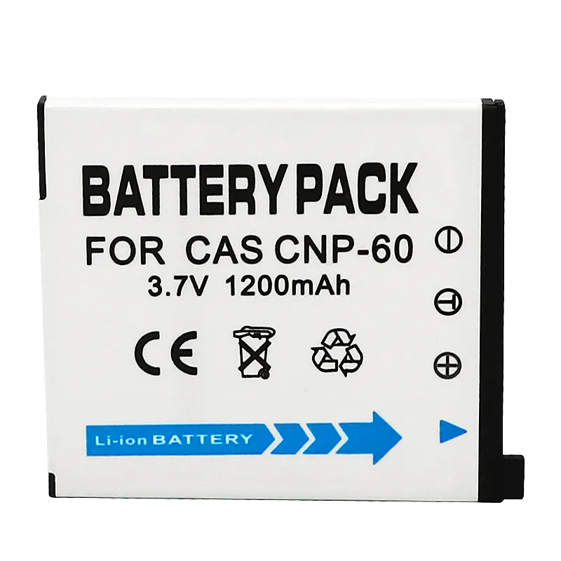 3.7V Li-ion Rechargeable Digital Camera Battery CNP-60 NP-60 NP60 Casi EX-Z80 Z9 FS10 S12 Exilim NP60