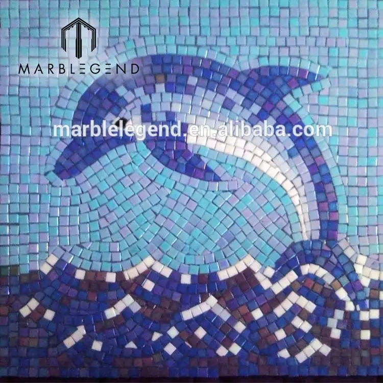 Fabrik preis kunden spezifisches Schwimmbad delfin mosaik muster