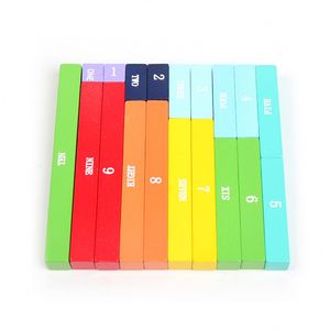 Bằng gỗ cuienaire que Toán Học Tập đếm khối Montessori trò chơi Montessori Đồ chơi giáo dục cho trẻ em - Product Image 5