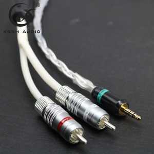 信号線ワイヤーYIVO XSSH DIY OEM 4コアOFC銅メッキシルバーイヤフォンプラグHIFIオーディオサウンド & コントロールパワーRCAケーブル - Product Image 3