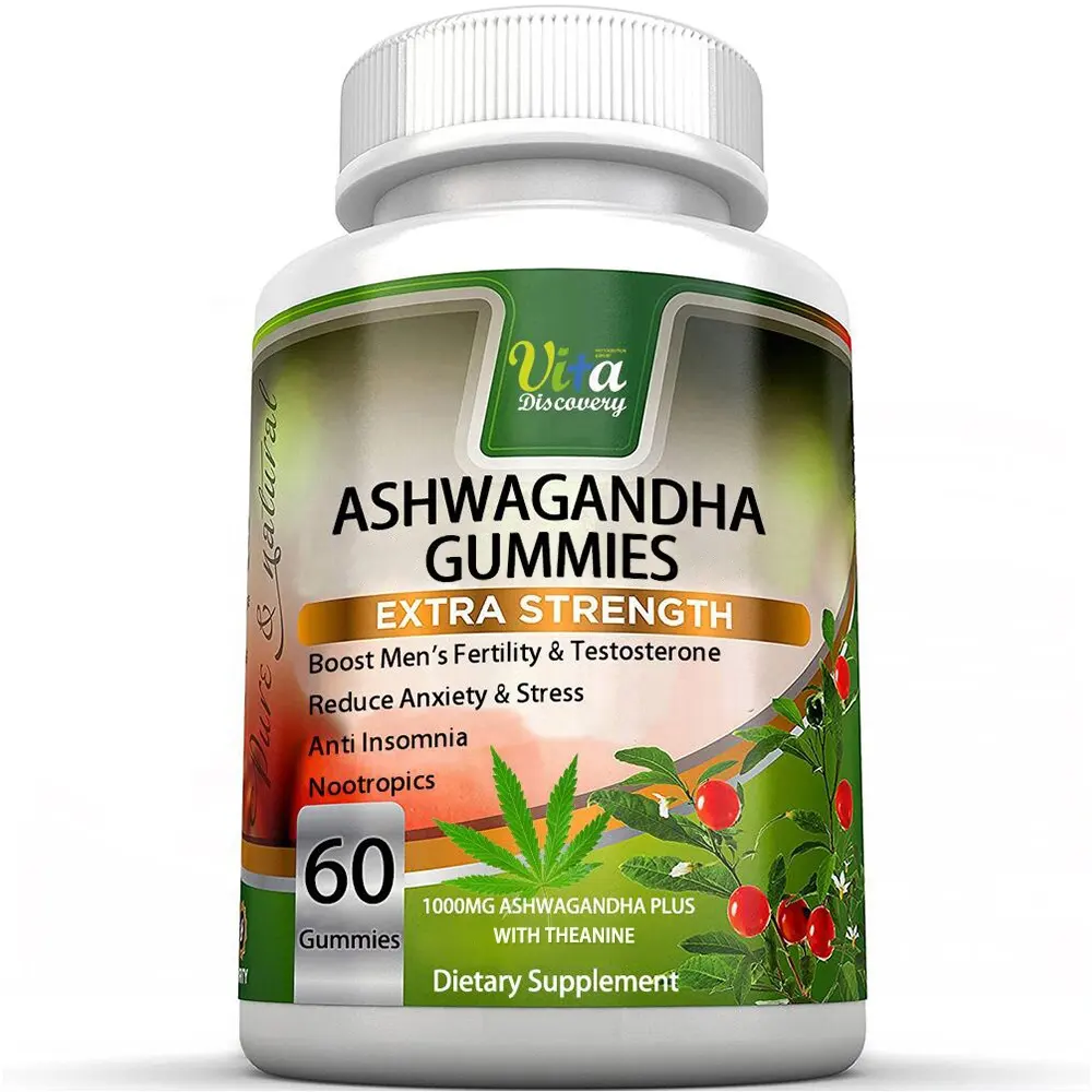 Ashwagandha Organic Extract Gummies With Theanine And Herbal Blend of Ashwagandha