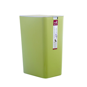 プラスチック製のゴミ箱カラフルで四角いプッシュ蓋付き - Product Image 1