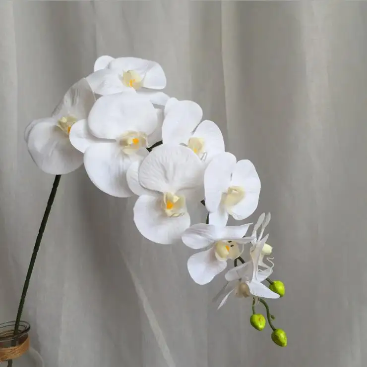 A-116 Großhandel Kunstseide Real Touch Orchideen blumen 9 Kopfs imulation Phalaenopsis Orchideen arrangements