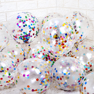 Lateks balon 12 inç lateks Glitter balon seti popüler doğum günü partisi dekorasyon şeffaf kağıt artıkları balon