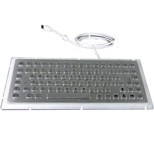 頑丈なパネルマウント工業用ステンレス鋼金属キーボード、12個のファンクションキー付き - Product Image 1