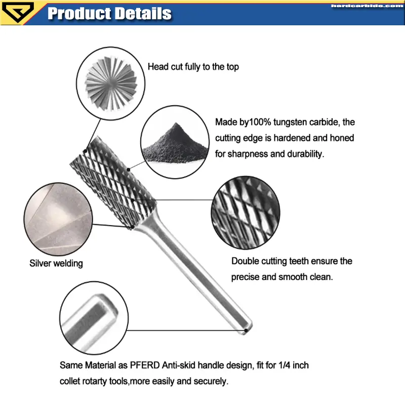 HARDVIK 모든 크기 카바이드 버 카바이드 회전 버 카바이드 버 강철 용 세트