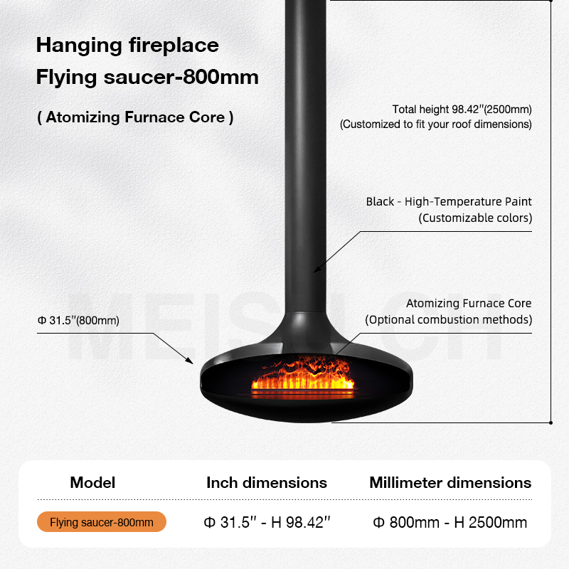 Atomized Fireplace - - 800mm