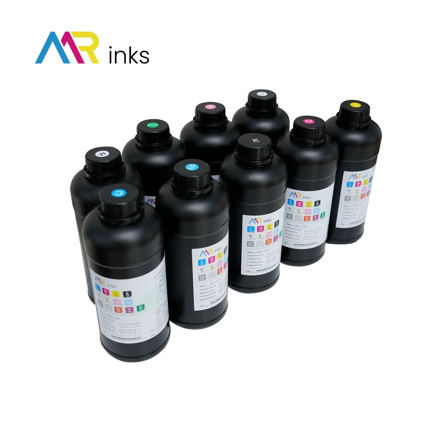 Impresora industrial RM Inks Konica/Ricoh Heads con sistema de tinta a granel Impresión de tinta de color CMYKW suave en rollo de papel suave Material de películas