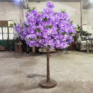 משי פרח מזויף 1.2 מ 'דובדבן פריחת עץ שולחן פריחת חתונה עץ דובדבן דקורטיבי