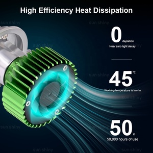 Sunshiny H4โปรเจคเตอร์, 150วัตต์คู่ลำแสงคู่หลอดไฟ LED ไฟหน้ารถขนาดเล็ก1.8นิ้ว Bi LED เลเซอร์โปรเจคเตอร์เลนส์สูงต่ำ - Product Image 6
