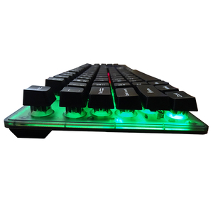 Teclado mecánico de alta calidad para ordenador, accesorios impermeables, 104 teclas, retroiluminado RGB, con cable