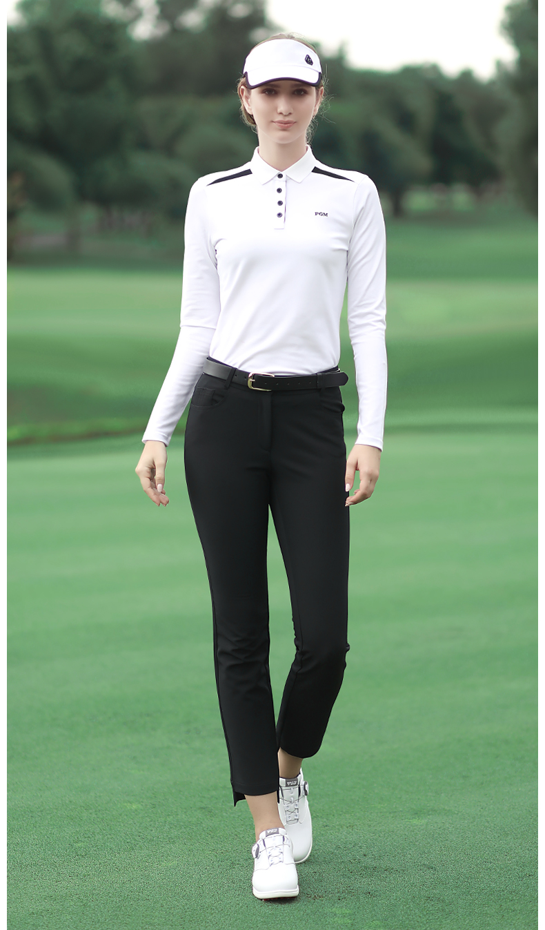 PGM YF342 black polyester athletic womens assorted golf shirt企业官网
