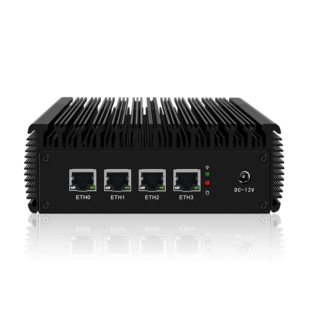 Top Sale 11Th Gen pfSense Router Celeron N5105 4 * Intel i225 Nics 2 * DDR4 Barebone Fanless Mini OPN sense Firewall VPN-Server