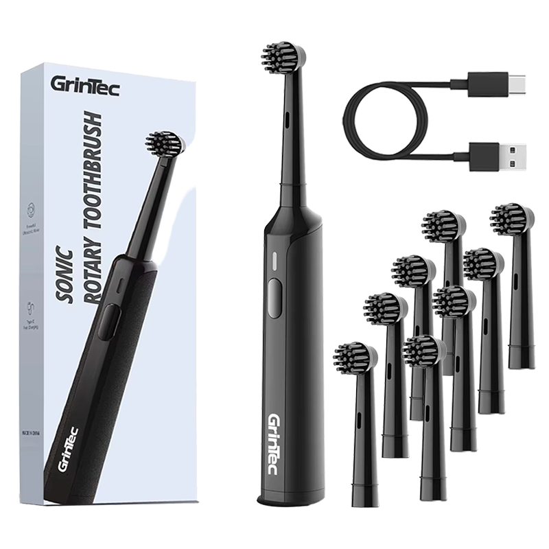 Black with 8 brush heads
