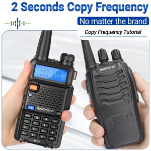 Baofeng UV-5RX WAKI TOKI M-5R Radio multibanda 1800mAh Type-C ricarica Wireless VHF Radio marina 10W potenza di uscita 5km - Product Image 4