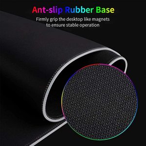 Su geçirmez RGB oyun Mouse Pad büyük genişletilmiş Led Mousepad kauçuk taban yumuşak bilgisayar klavye pedleri Mat