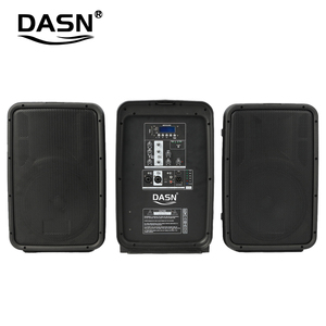 Dsn P210F 2*10英寸800瓦数字信号处理器专业有源全频塑料便携式扩音系统扬声器，带立式麦克风电缆