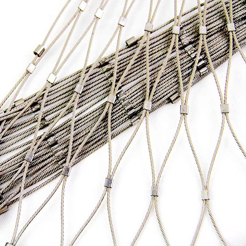 Zoo aviary stainless steel rope mesh