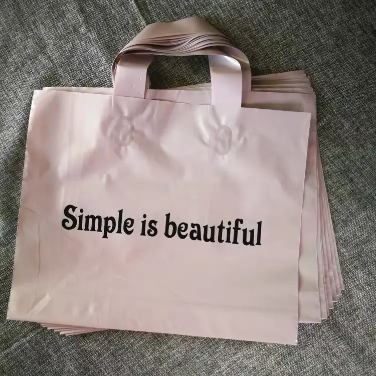 Toptan ucuz fiyat PE ambalaj plastik torba alışveriş çantası ile özel Logo