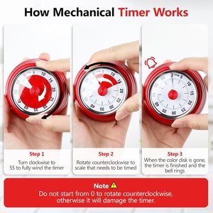 Цифровой кухонный таймер с магнитным основанием, 60 минут - Product Image 3