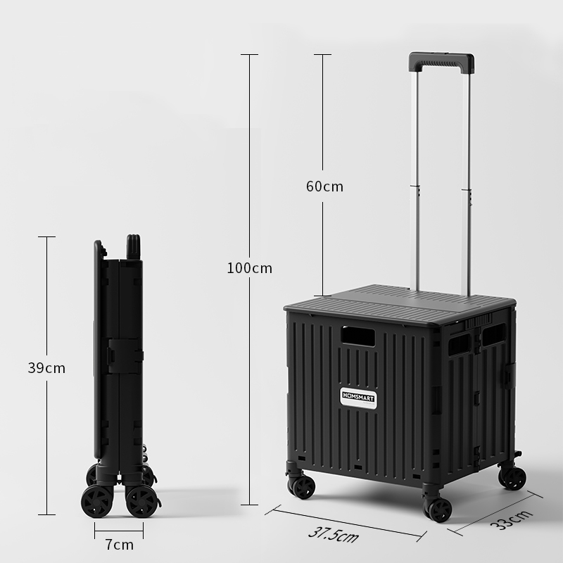 45L Noir avec roue universelle