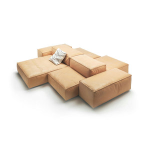 Ý Tối Giản L-Hình Cắt Ghế Phòng Khách Đồ Nội Thất Sang Trọng Mô-đun Chuyển Đổi Da Ngủ Extrasoft Sofa - Product Image 3