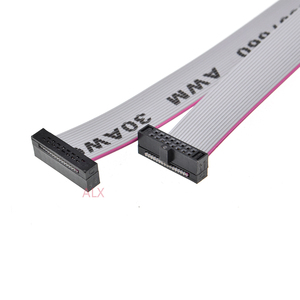 1.27MM pitch FC-6/8/10/14/16/20/40/50 PIN 30CM JTAG iss indir kablo gri düz şerit veri kablosu için DC3 IDC kutu başlığı