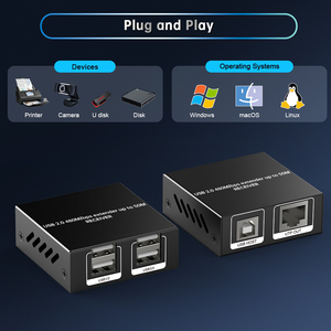 USB 2.0扩展器KVM扩展器USB HDMI至RJ45通过5e类/6/7 1080P60Hz至150英尺/50米HDMI通过以太网发射器接收器 - Product Image 5