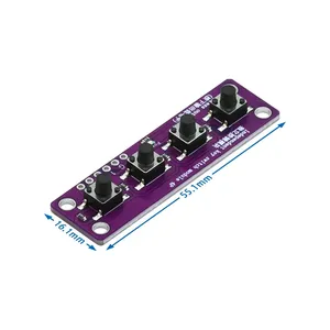Berühren Sie das mit dem Arduino-Entwicklungs platinen sensor Raspberry PI 51 MCU-Suite kompatible Vier-Tasten-Schalter modul