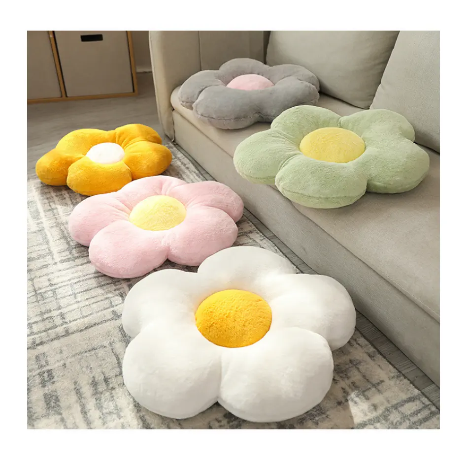 Allo Custom cuscini colorati imbottiti peluche sedia cartone animato margherita forma di fiore morbido 45cm cuscino cuscino per la decorazione del divano di casa