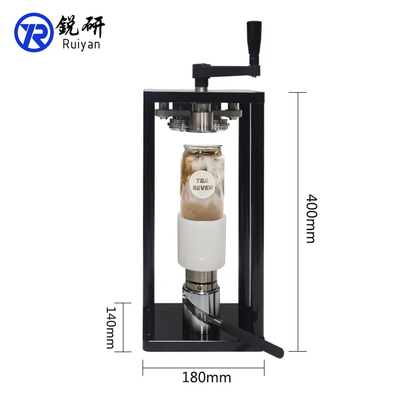 Manual Rotary Can Sealer Seamer PET Plastic Aluminum Closing Machine Tin Soft Drinks Coffee Beer Bubble Tea Can Sealing Machine