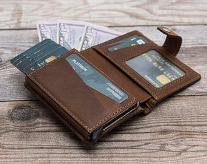 Top Seller Trendy Men Customized Slim Wallet Set With Leather Belt Sunglasses Pen Genuine Leather Wallets <strong>Gift</strong> Sets