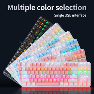 K100 pink Blue 87-key Mechanical <strong>Keyboard</strong> Plus Disk USB Interface Suspended Button Wired Gaming <strong>Keyboard</strong> - Product Image 5