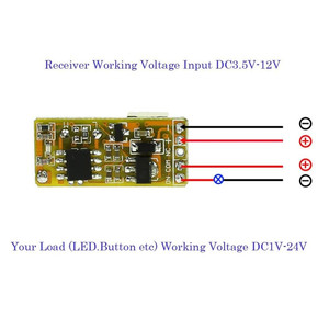 Taidacent 3.5 VにDC12V 433Mhz Universal RF Remote Control Relay Board 1CH Micro Receiver Relay With Mini Remote Control Board - Product Image 5