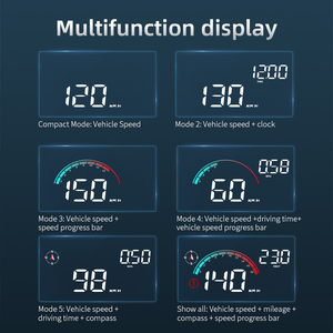 M22 HUD ekran Dashboard projektör HD küme enstrüman GPS hız kilometre sayacı zaman pusula ile aşırı hız alarmı - Product Image 5