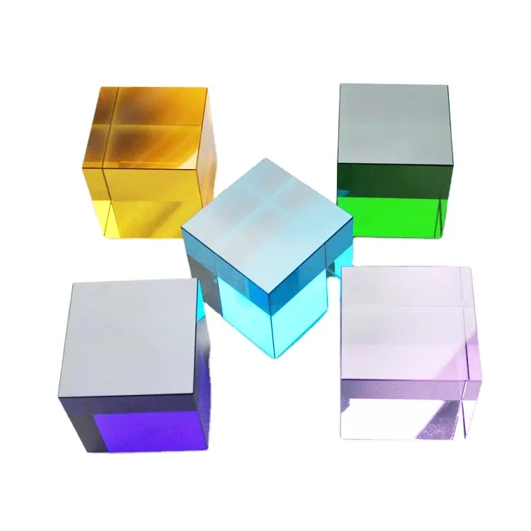 Full Color Glass Cube Crystal Religious Gift 3D Laser Blank Crystal Cube