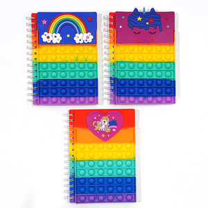 New Fashion A5 Unicorn <strong>Color</strong> Bubble Unpack <strong>Notebook</strong> Coil Silicone Notepad <strong>Notebook</strong> - Product Image 2