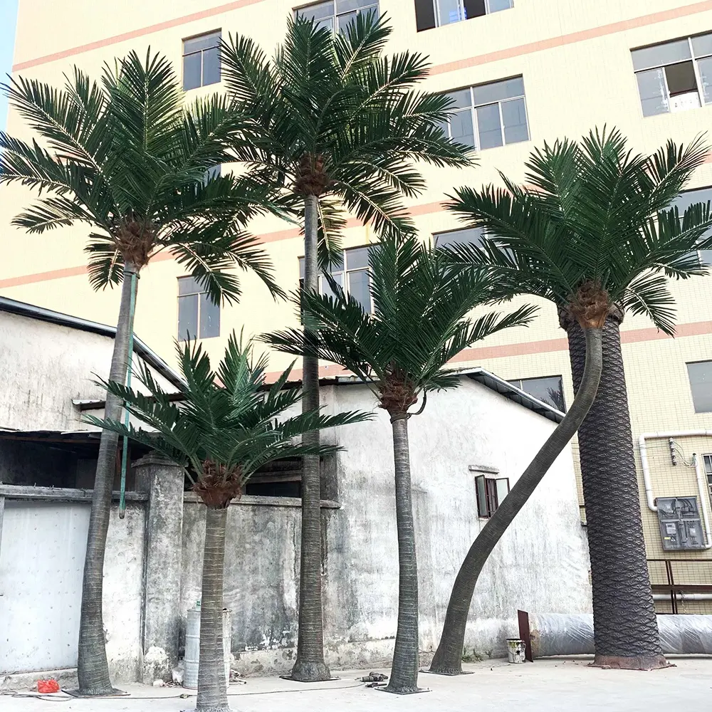 Uland feito sob encomenda grande palmeira de côco artificial para o ar livre