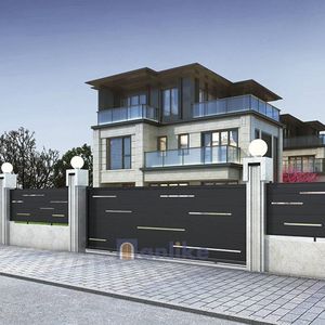 Anlike 2024铝前家庭农场花式住宅车道方管手动隐私滑动房屋大门 - Product Image 2