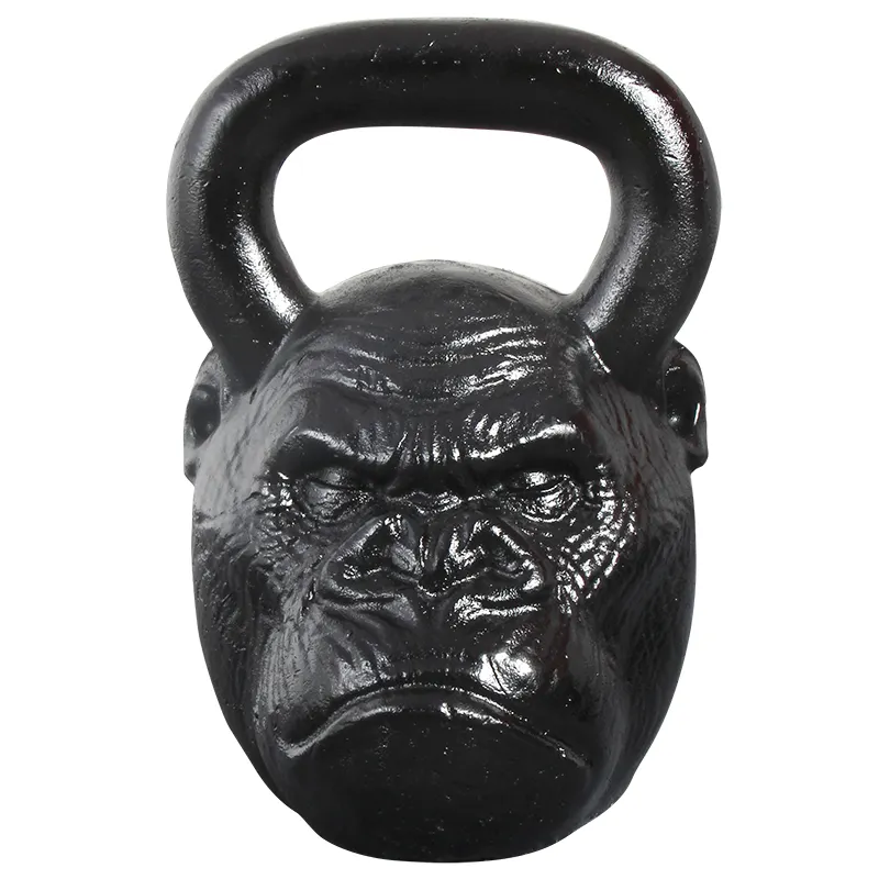 Vendita calda attrezzatura da palestra testa di scimmia Kettlebell esercizio Fitness Set Kettlebell in ghisa nera