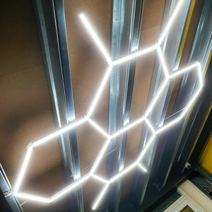 SUEZ Professional Custom ized Hexagon <span class=keywords><strong>LED</strong></span> für Showroom <span class=keywords><strong>LED</strong></span> Werkstatt Licht Auto Detail lierung Lichter Garage Arbeits licht