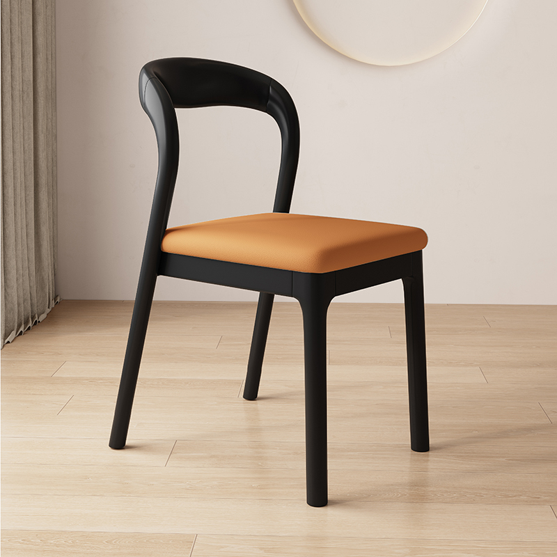 Black + Orange Leather
