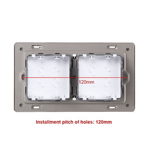Plug Sockets <strong>UK</strong> Standard Power Socket with Switch 13A Twin Double White Wall <strong>Mounted</strong> Universal USB 2.1A CE PC Standard Grounding - Product Image 5