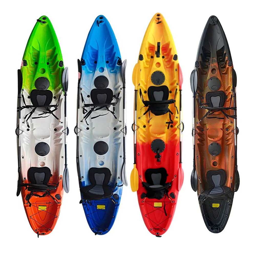 Professionnel De Pêche Kayak de Bateau À Rames 13ft 3 95m Max Top Accessoires Siège PVC Logo Bon Modèle FRAIS Performance Solide Couleur