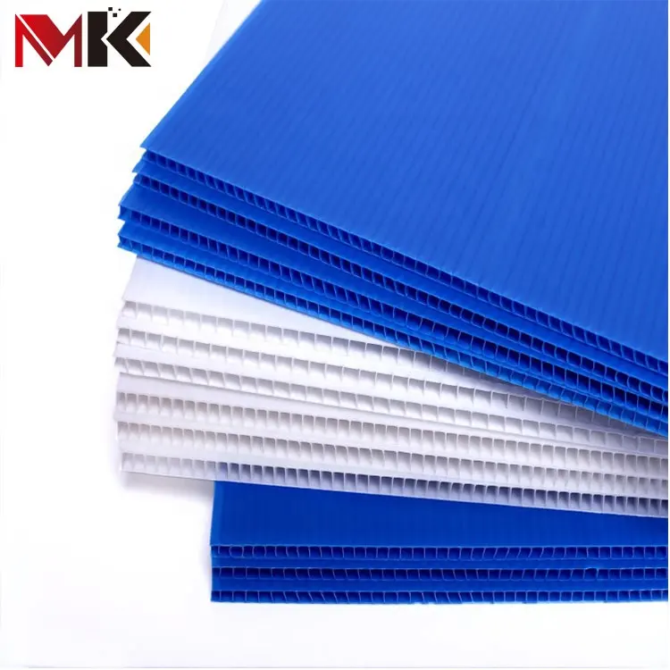 4x8 plastik oluklu hollow PP plaka corsheet levha laminas de plastico corrugado ikiz duvar polipropilen çekirdek PP flüt kurulu